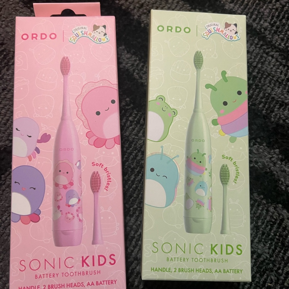 Sonic Kids Battery Toothbrush - Pink and Green